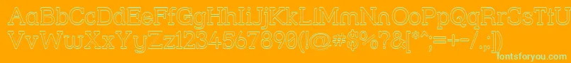 Strslou Font – Green Fonts on Orange Background