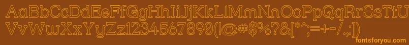 Strslou Font – Orange Fonts on Brown Background