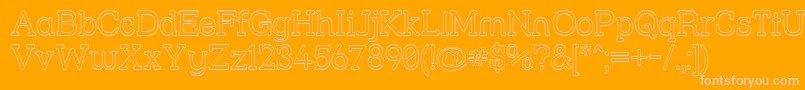 Strslou Font – Pink Fonts on Orange Background