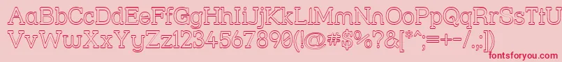 Strslou Font – Red Fonts on Pink Background