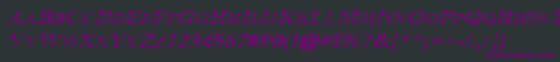 fuente Maranallo Italic – Fuentes Moradas Sobre Fondo Negro