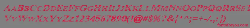 Maranallo Italic Font – Red Fonts on Gray Background