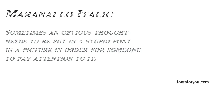 Шрифт Maranallo Italic