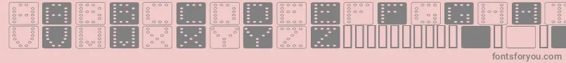 Fonte DominoFlad – fontes cinzas em um fundo rosa