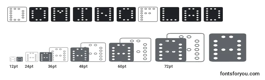 Größen der Schriftart DominoFlad