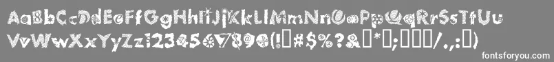 TomfoolPlumloco Font – White Fonts on Gray Background