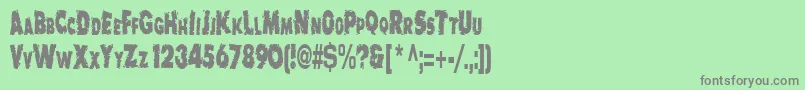 Police BadlyRegular – polices grises sur fond vert