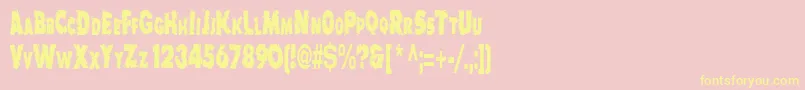 Police BadlyRegular – polices jaunes sur fond rose
