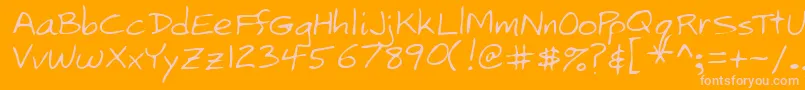 Lehn173 Font – Pink Fonts on Orange Background