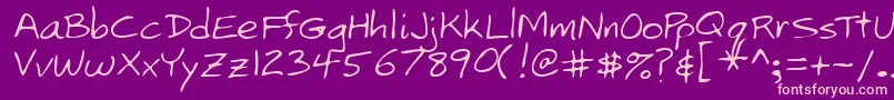 Lehn173 Font – Pink Fonts on Purple Background