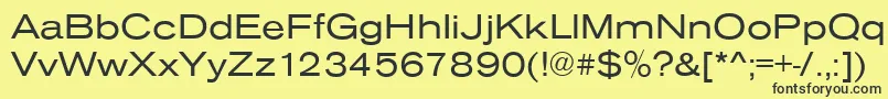 AnconaExRegular Font – Black Fonts on Yellow Background