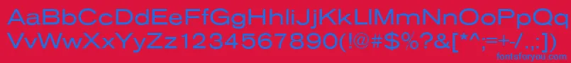 AnconaExRegular Font – Blue Fonts on Red Background