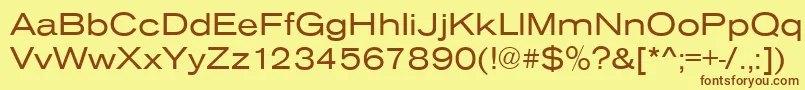 AnconaExRegular Font – Brown Fonts on Yellow Background