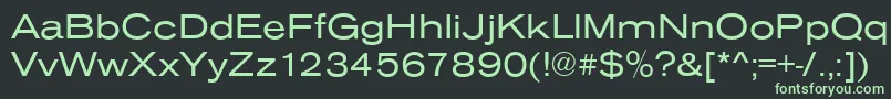 AnconaExRegular Font – Green Fonts on Black Background