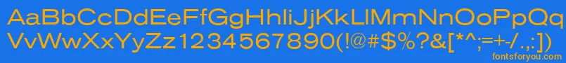 AnconaExRegular Font – Orange Fonts on Blue Background