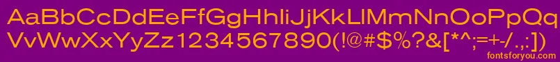 AnconaExRegular Font – Orange Fonts on Purple Background