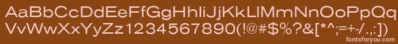 AnconaExRegular Font – Pink Fonts on Brown Background