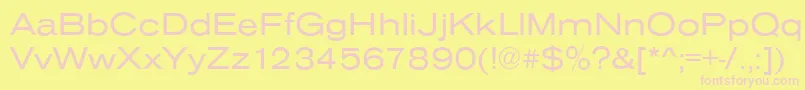AnconaExRegular Font – Pink Fonts on Yellow Background