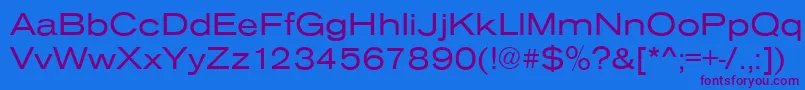 AnconaExRegular Font – Purple Fonts on Blue Background