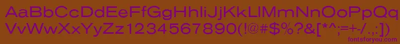 AnconaExRegular Font – Purple Fonts on Brown Background