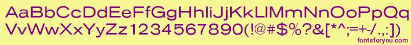 AnconaExRegular Font – Purple Fonts on Yellow Background