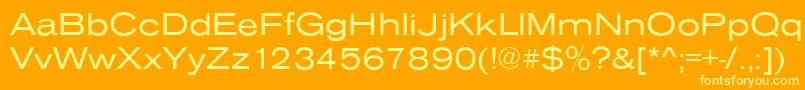 AnconaExRegular Font – Yellow Fonts on Orange Background