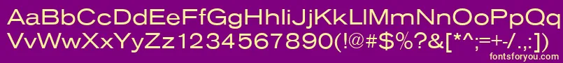 AnconaExRegular Font – Yellow Fonts on Purple Background