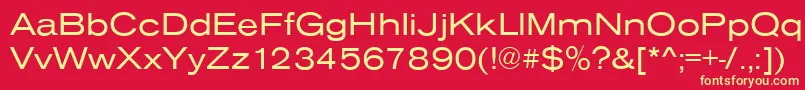 AnconaExRegular Font – Yellow Fonts on Red Background