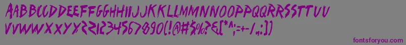 Шрифт Iwantv2c – фиолетовые шрифты на сером фоне