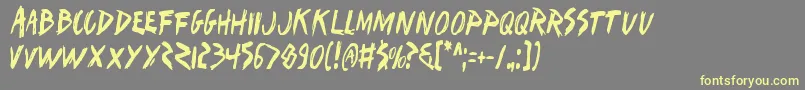Шрифт Iwantv2c – жёлтые шрифты на сером фоне