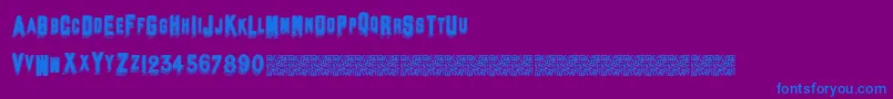 Standardheader Font – Blue Fonts on Purple Background