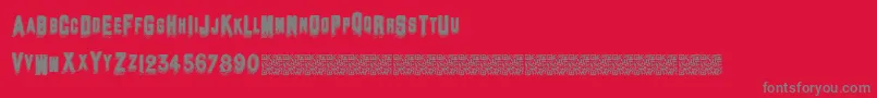 Standardheader Font – Gray Fonts on Red Background