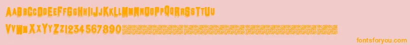 Standardheader-Schriftart – Orangefarbene Schriften auf rosa Hintergrund