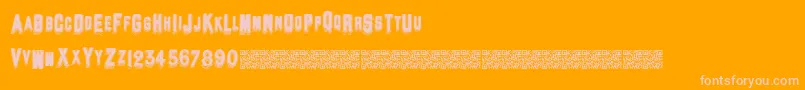 Standardheader-Schriftart – Rosa Schriften auf orangefarbenem Hintergrund