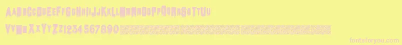 Standardheader Font – Pink Fonts on Yellow Background