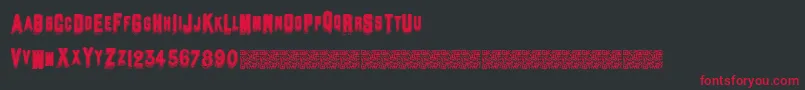 Шрифт Standardheader – красные шрифты на чёрном фоне