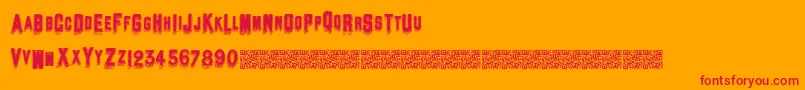 フォントStandardheader – オレンジの背景に赤い文字