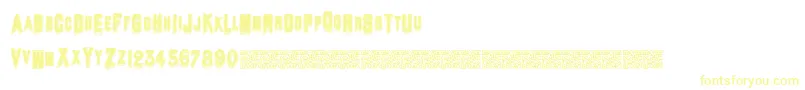 Standardheader Font – Yellow Fonts on White Background