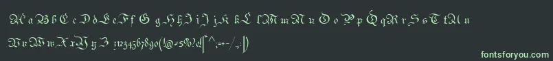 Шрифт Parchment – зелёные шрифты на чёрном фоне