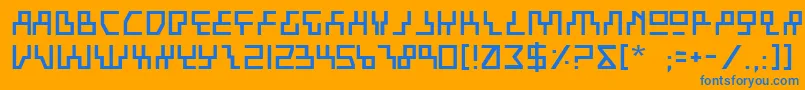 BeamRider Font – Blue Fonts on Orange Background