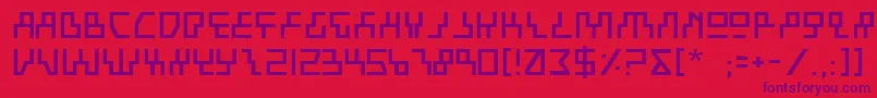 BeamRider Font – Purple Fonts on Red Background