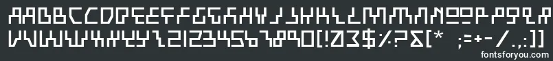 フォントBeamRider – 黒い背景に白い文字