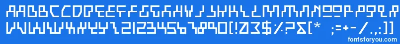 フォントBeamRider – 青い背景に白い文字