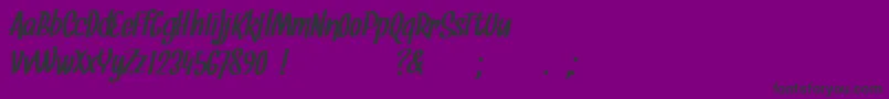 Snickles Font – Black Fonts on Purple Background