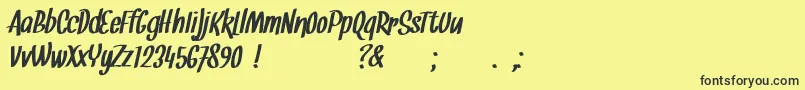 Snickles Font – Black Fonts on Yellow Background