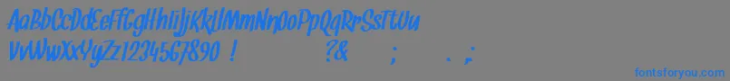 Snickles-Schriftart – Blaue Schriften auf grauem Hintergrund