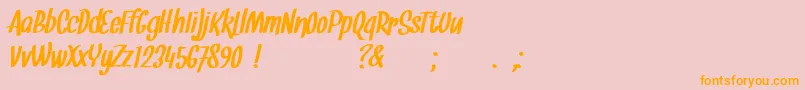 Snickles Font – Orange Fonts on Pink Background