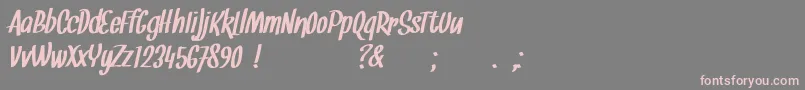 Snickles Font – Pink Fonts on Gray Background