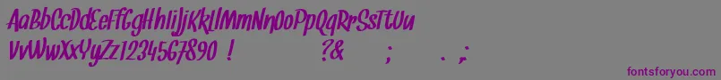 Snickles-Schriftart – Violette Schriften auf grauem Hintergrund