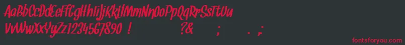 Snickles Font – Red Fonts on Black Background